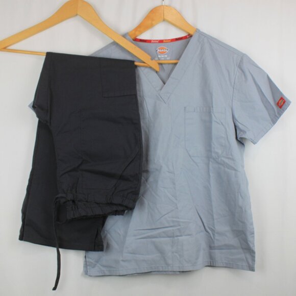 Scrubs Medium Set Gray Shirt & Pants - Picture 1 of 15